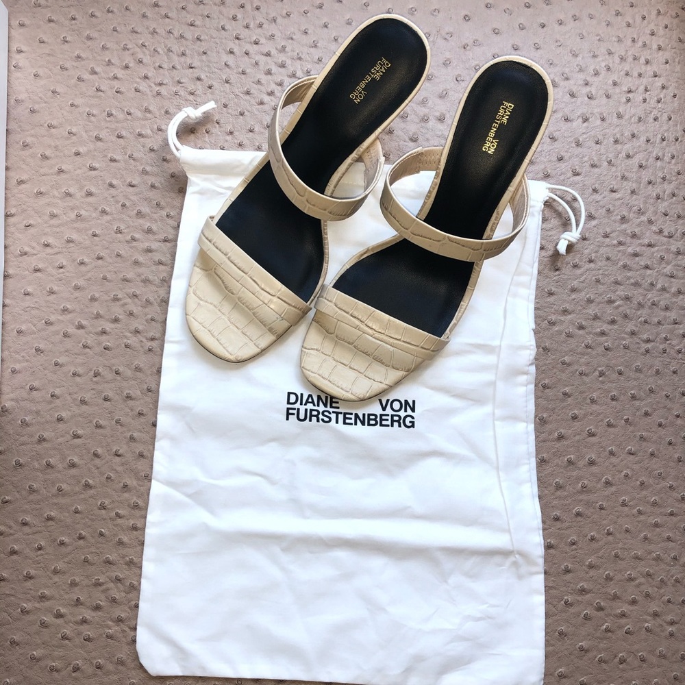 Diane von Furstenberg - Wedges - Mules - Taupe - 8